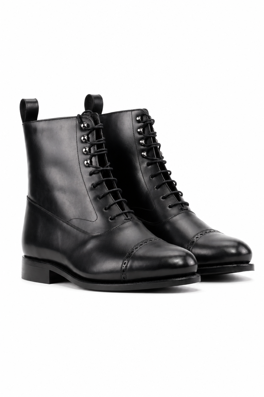 Black Balmoral Boot Cognac Mixed Sole