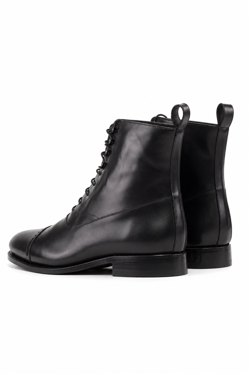 Black Balmoral Boot Cognac Mixed Sole