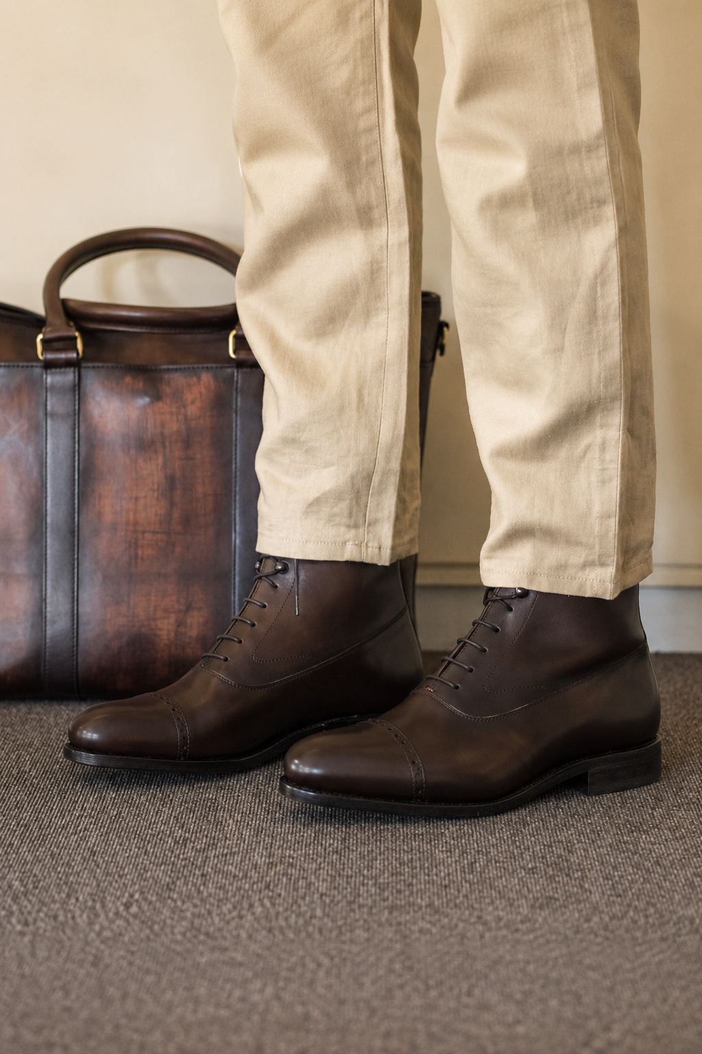 Brown Balmoral Boot Brown Sole