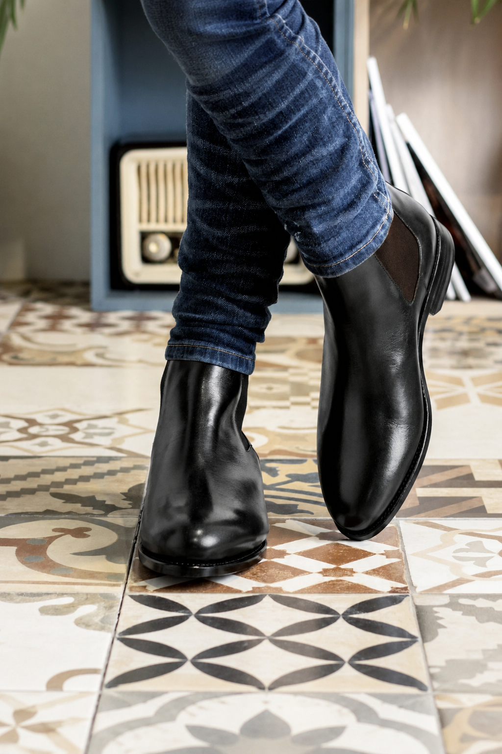 Black Chelsea Boot Black Sole
