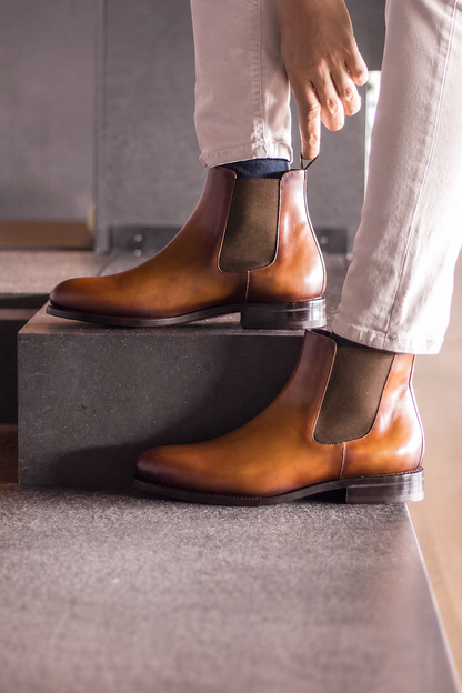 Cognac Chelsea Boot