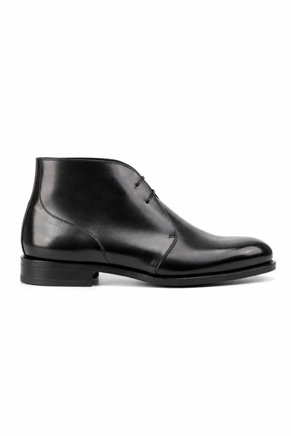 Black Chukka Dark Red Sole