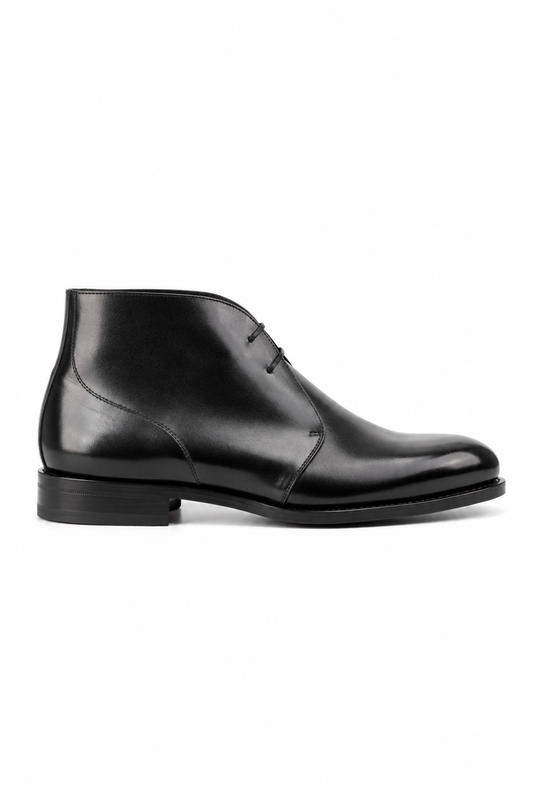 Black Chukka Dark Red Sole