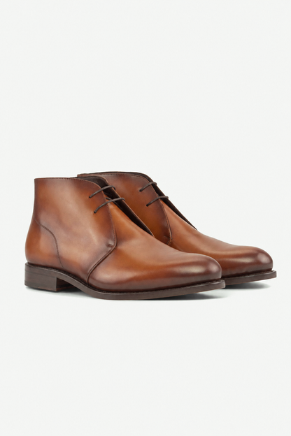 Cognac Chukka Leather Sole