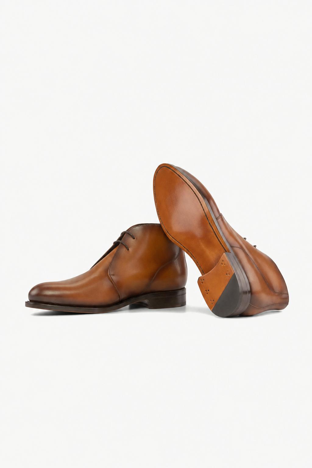 Cognac Chukka Leather Sole
