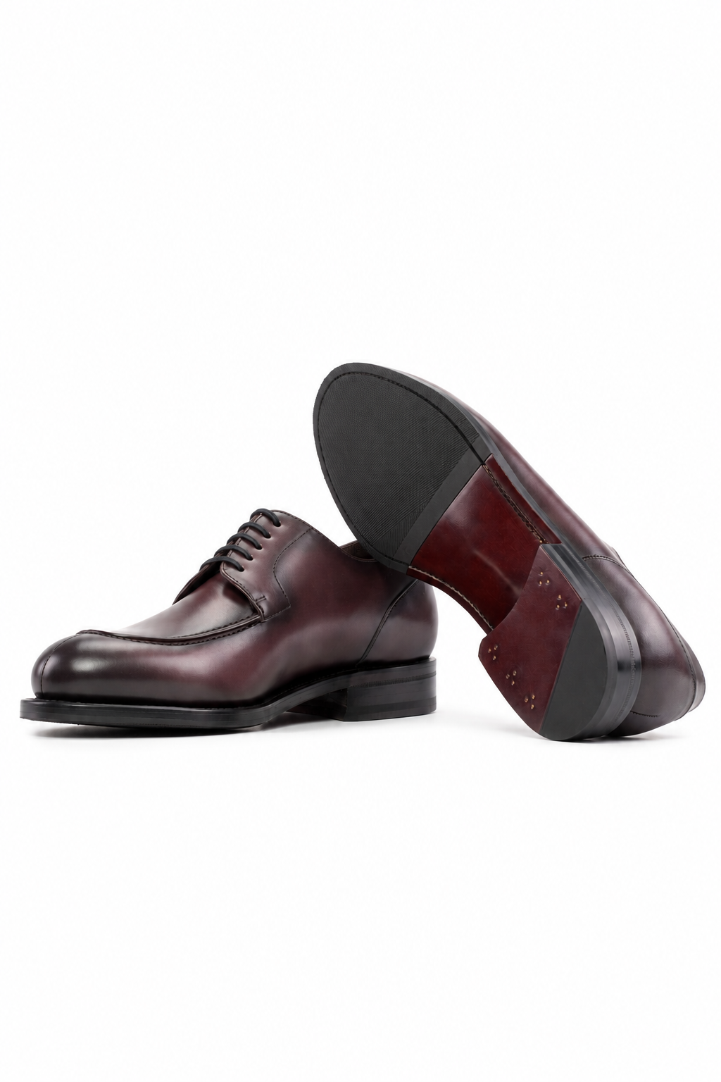 Dark Red Derby Split Toe