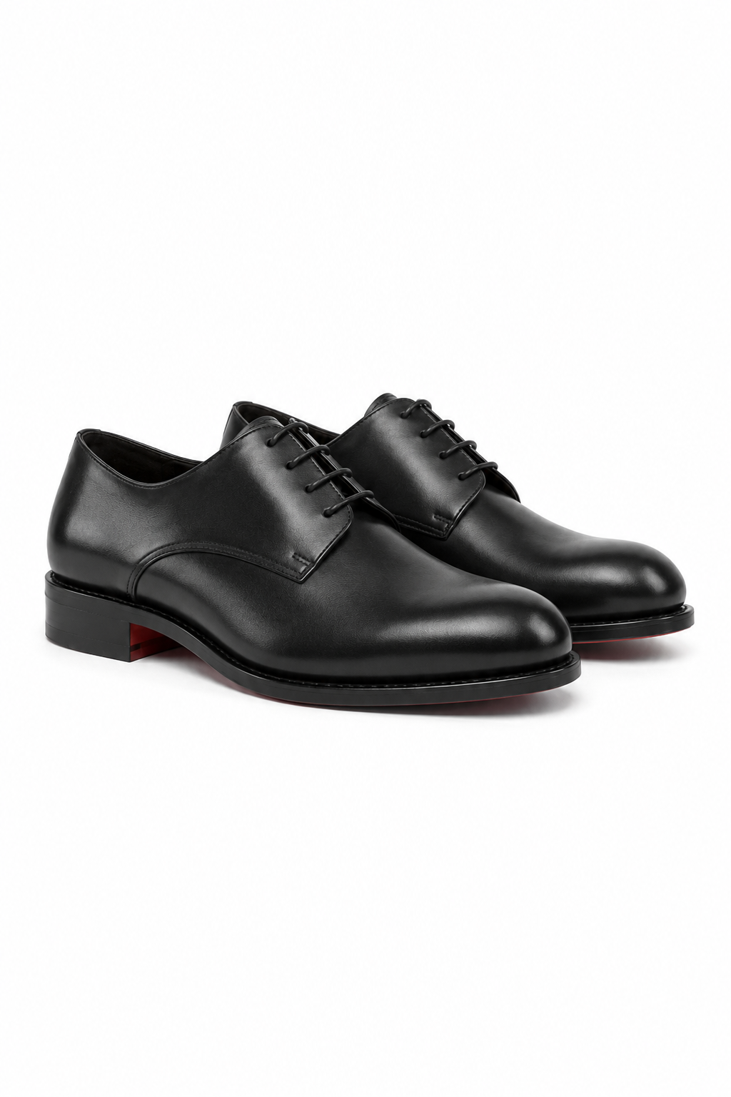 Black Derby Dark Red Sole