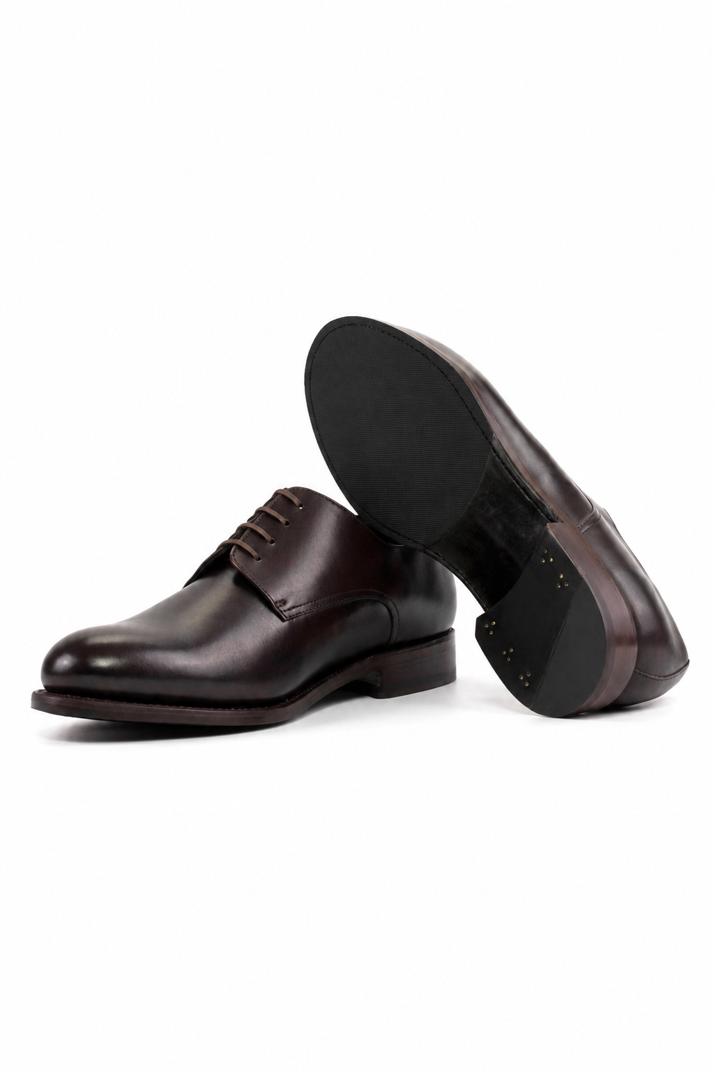 Brown Plain Derby Green Sole