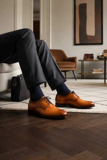 Tan Plain Derby