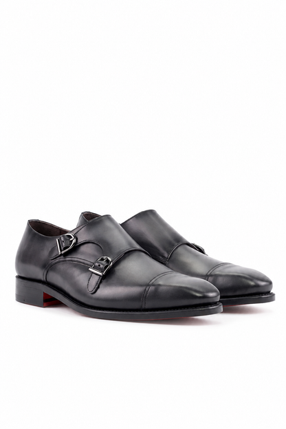 Graphite Noir Double Monk