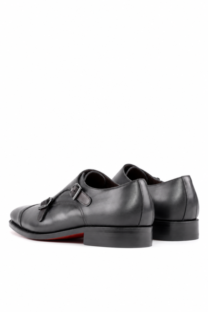 Graphite Noir Double Monk