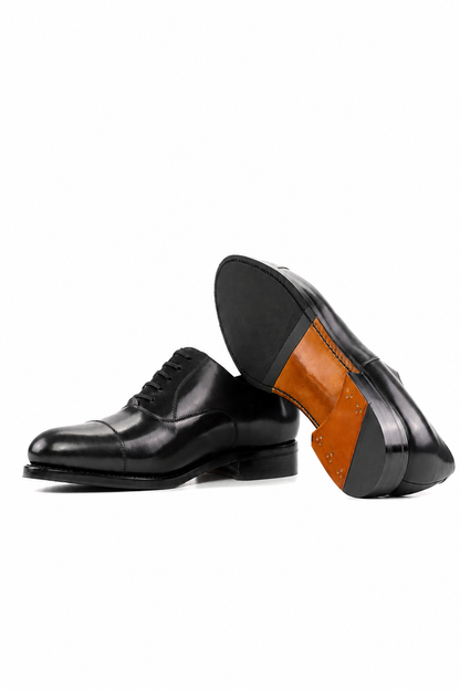 Black Oxford Cognac Mixed Sole
