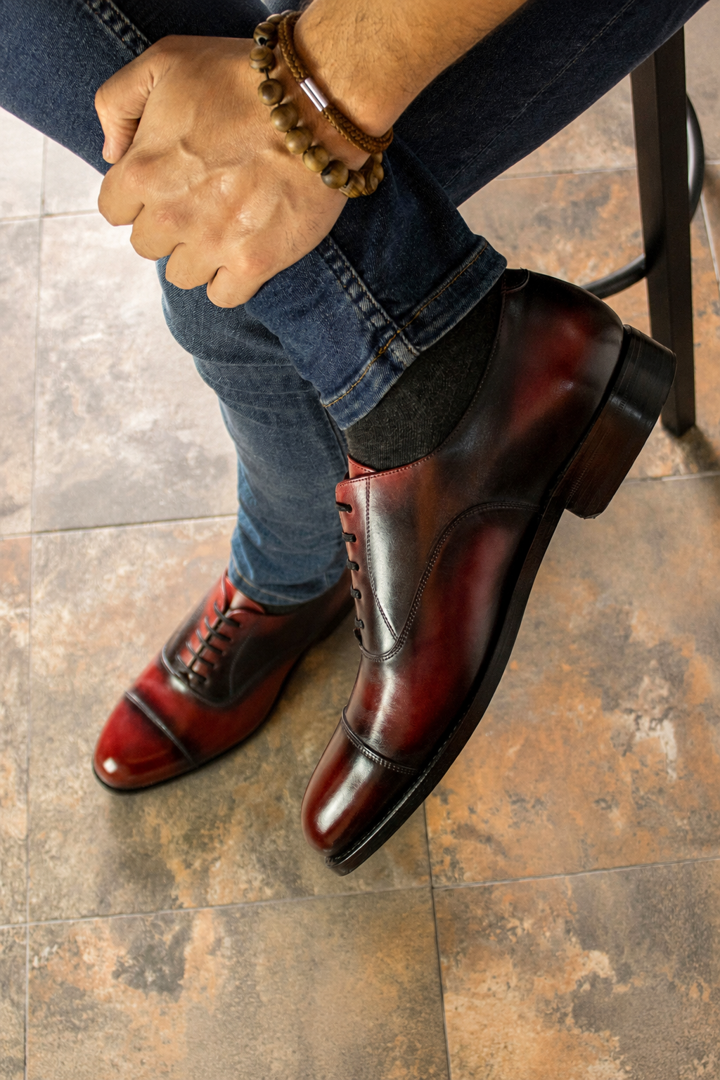 Burgundy Patina Oxford Cap Toe