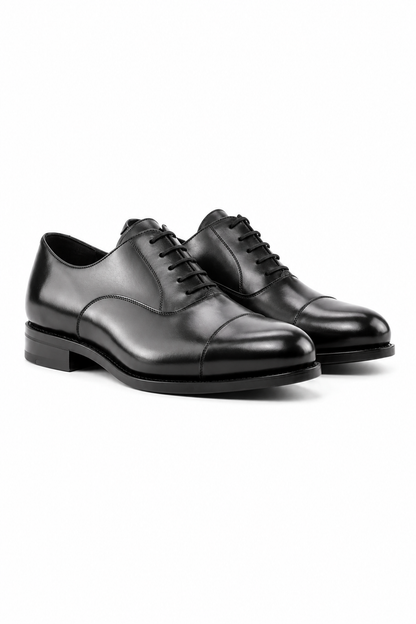 Black Oxford Cap Toe