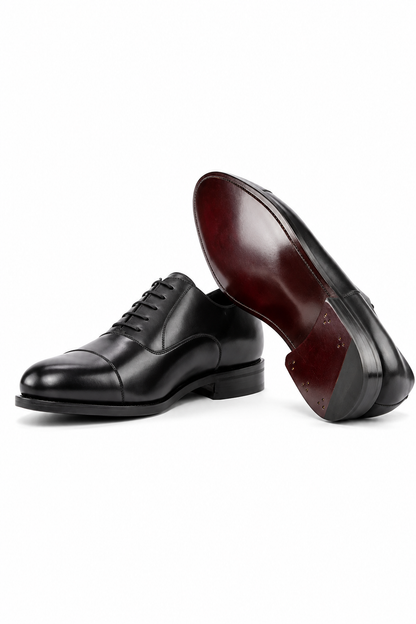 Black Oxford Cap Toe