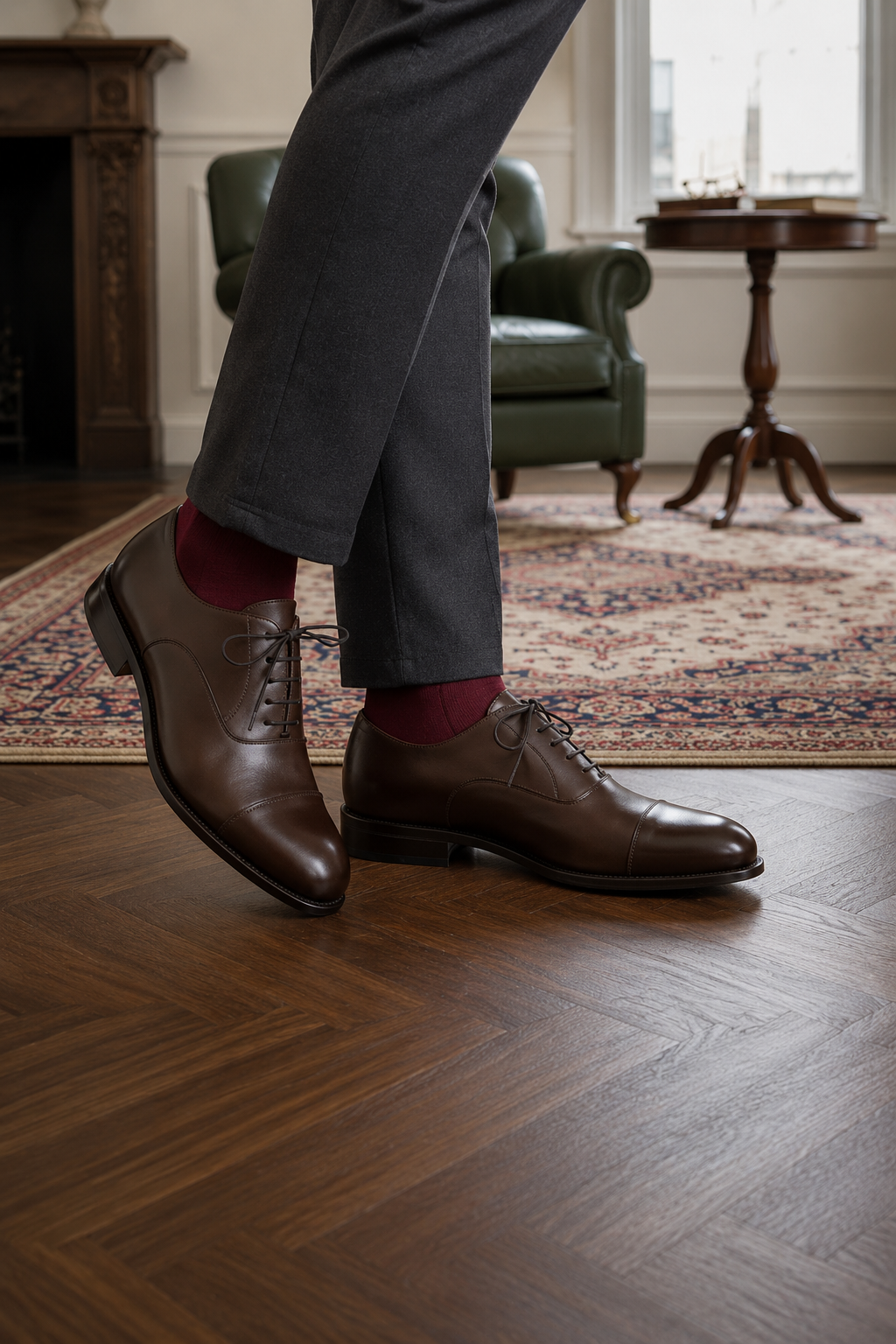 Brown Oxford Cap Toe